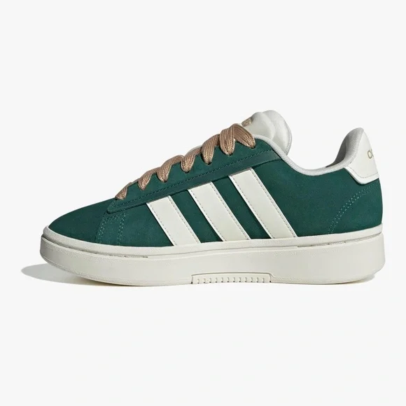 Adidas Women's Green and White Sneakers - Picture 1 of 4